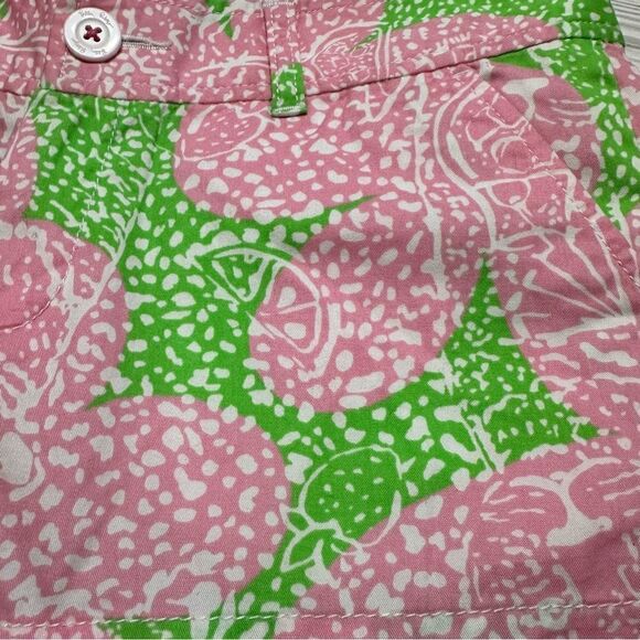 Lilly Pulitzer The Walsh Short Women's Pink‎ Green Novelty Print Cotton 0 - Picture 2 of 11